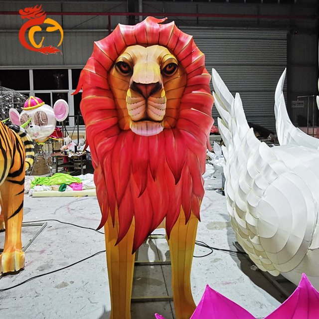 Chinese New Year lantern animal lion art lantern for sale