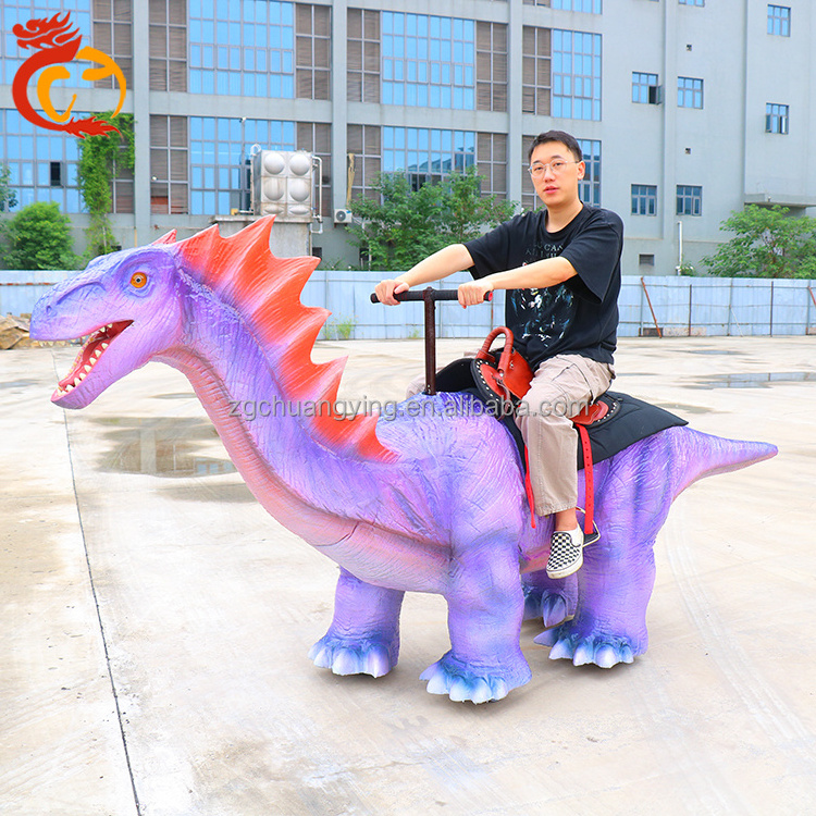 Shopping mall central atrium electric walking dinosaur car rides on toy for kids