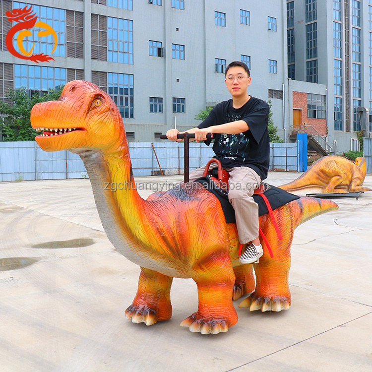 Playground dino walking coin operated walk dinasours dinosaur kids dino riders dinosario montable for shopping mall