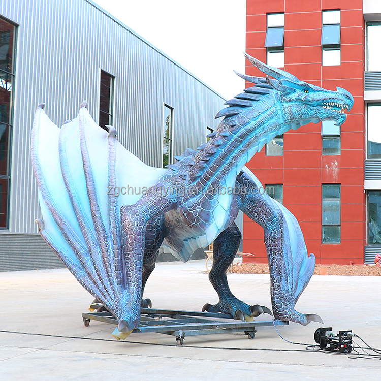 Sea Outside Realistic Robot Large Big Life Size Animatronic Dragon Statue Sculpture For Sale