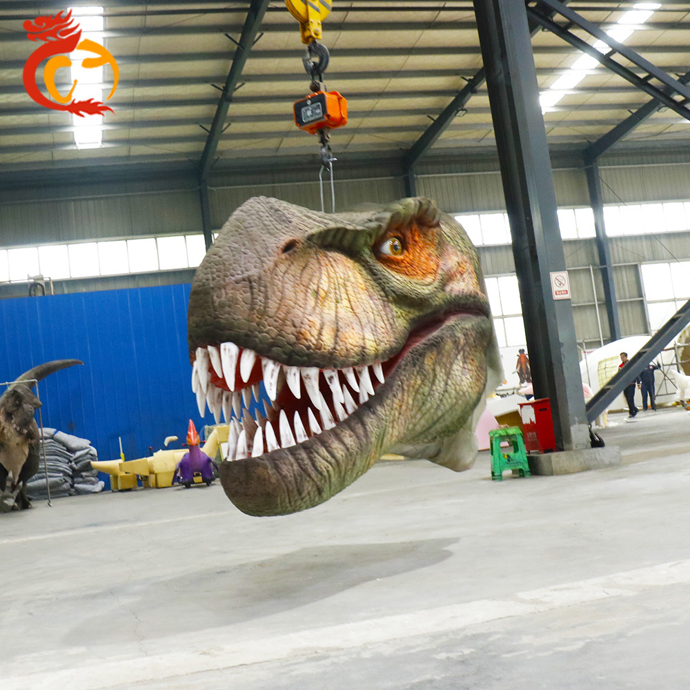 China Life Size Animatronic Robot Dinosaur Head Model For Show