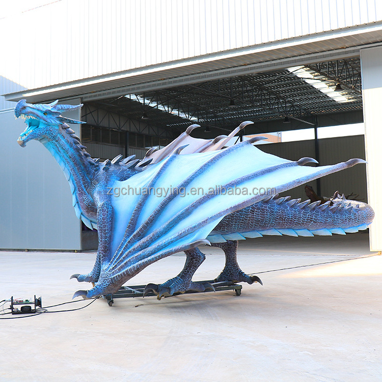 Sea Outside Realistic Robot Large Big Life Size Animatronic Dragon Statue Sculpture For Sale