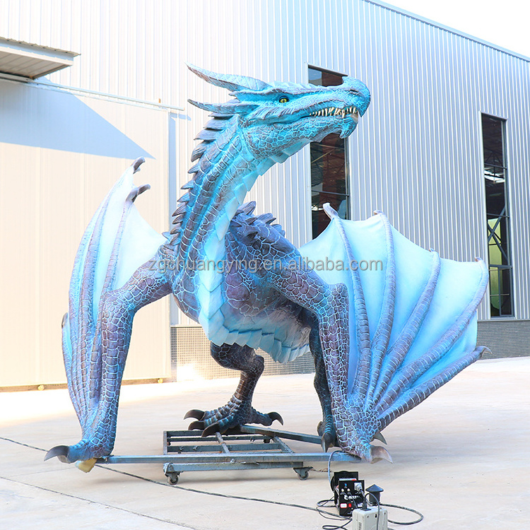 Sea Outside Realistic Robot Large Big Life Size Animatronic Dragon Statue Sculpture For Sale