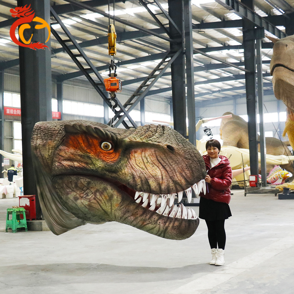 China Life Size Animatronic Robot Dinosaur Head Model For Show