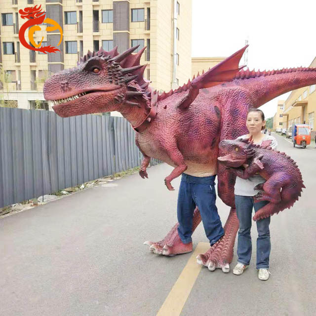 Custom real life size costume dinosaur realistica costume velociraptor