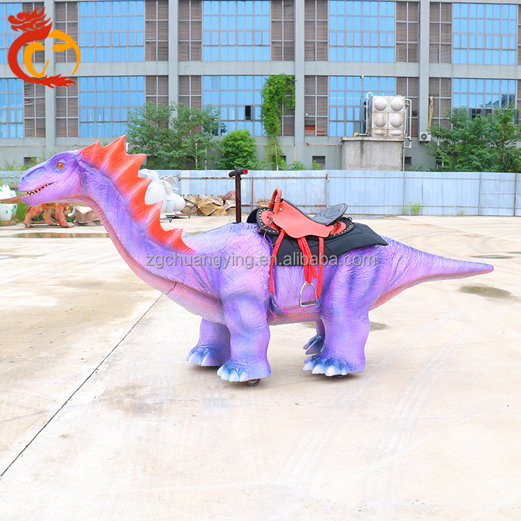 Shopping mall central atrium electric walking dinosaur car rides on toy for kids