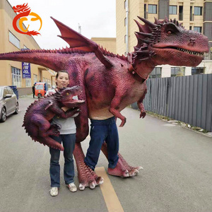 Custom real life size costume dinosaur realistica costume velociraptor