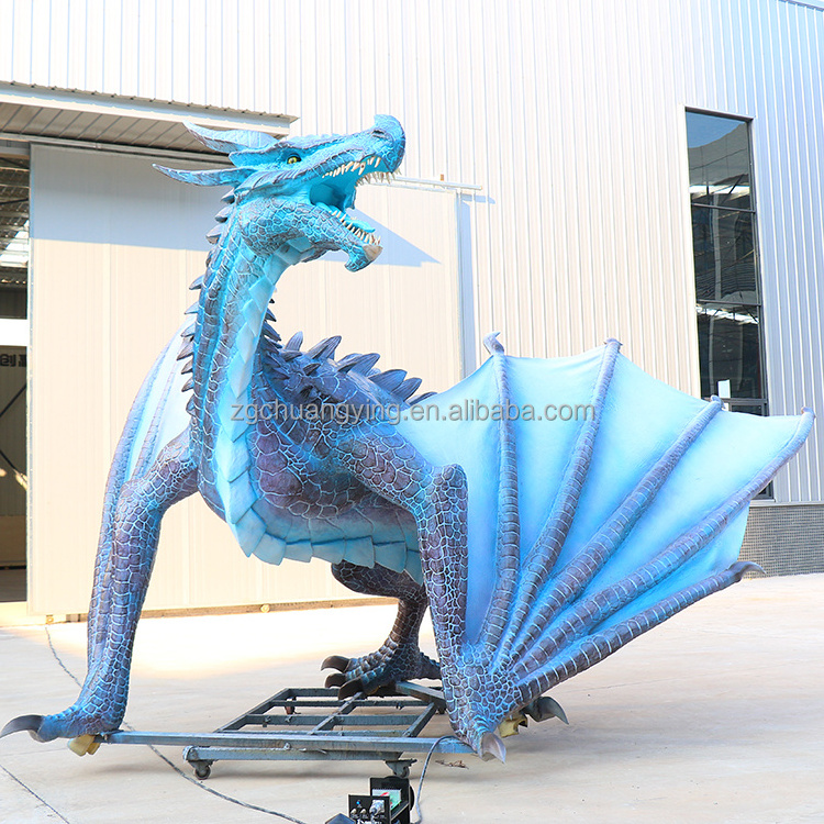 Sea Outside Realistic Robot Large Big Life Size Animatronic Dragon Statue Sculpture For Sale