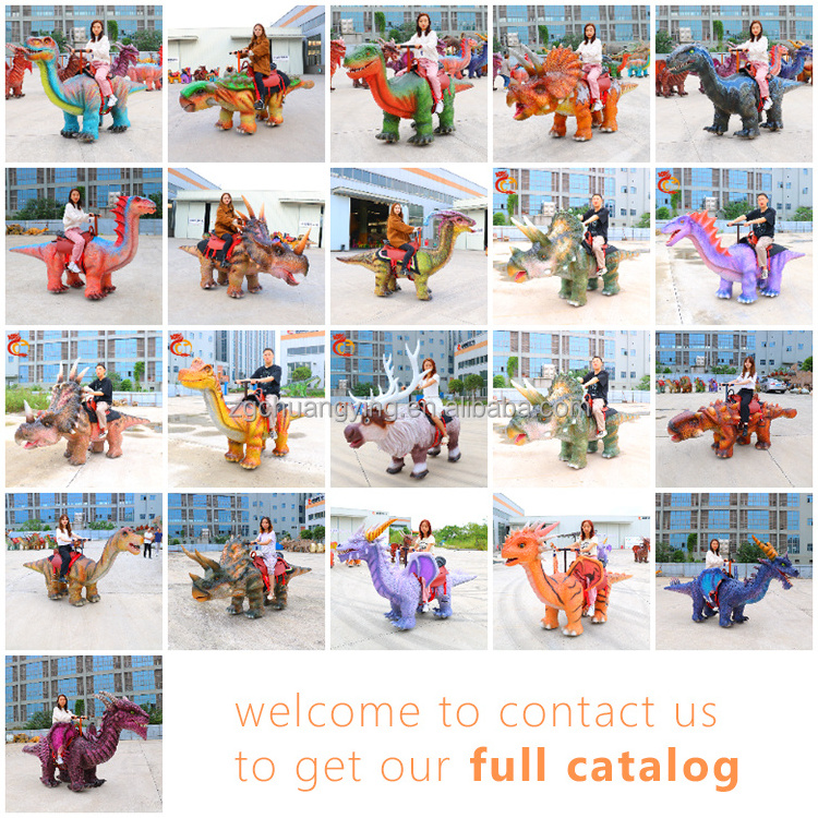 DZ amusement park rides kids children motorized walking dinosaur ride animal dinosaur coin rides for mall