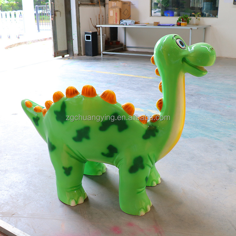 Playground Outdoor Equipment FRP fiberglass Cartoon Dinosaur Chair Photo-Taking animals shape beach fiberglass sculptures chairs