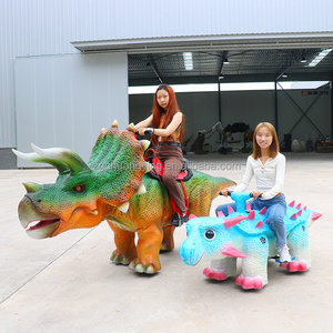 Indoor Modern Mechanical Amusement Park Electric Animal Rides Walk Dinosaur Montable For Rent