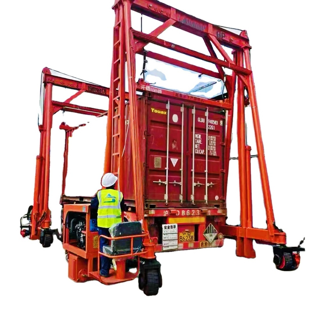 Container Gantry Crane for Shipping Loading and Unloading China Mobile Rubber Tire Lifting Floating 35ton 45ton