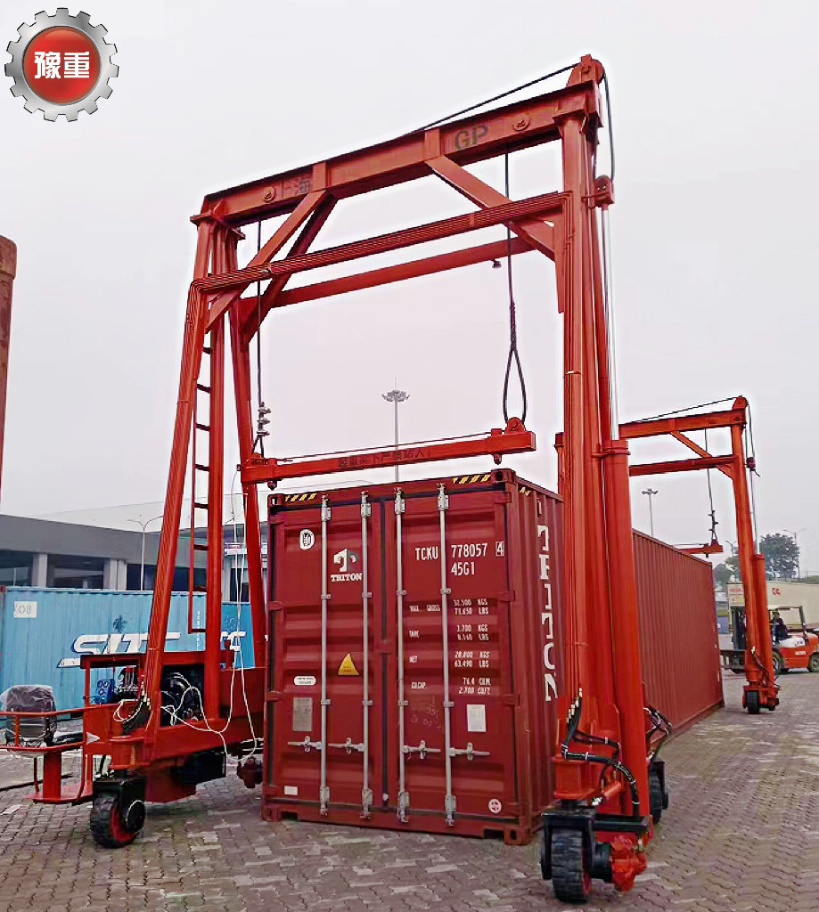 Container Gantry Crane for Shipping Loading and Unloading China Mobile Rubber Tire Lifting Floating 35ton 45ton