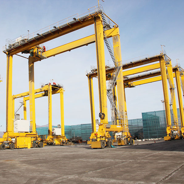 30 ton 40 ton 50 ton lifting container rubber tire double girder gantry crane container cranes RTG crane