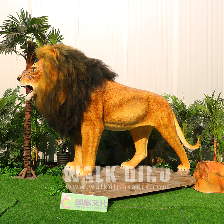 silicone robot animatronic outdoor metal animals sculpture lion sculpture anime model statue