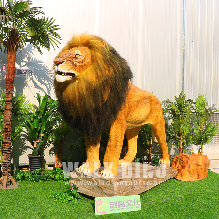 silicone robot animatronic outdoor metal animals sculpture lion sculpture anime model statue