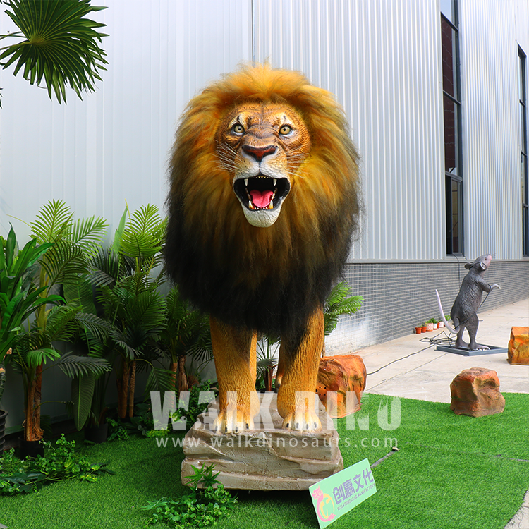 silicone robot animatronic outdoor metal animals sculpture lion sculpture anime model statue