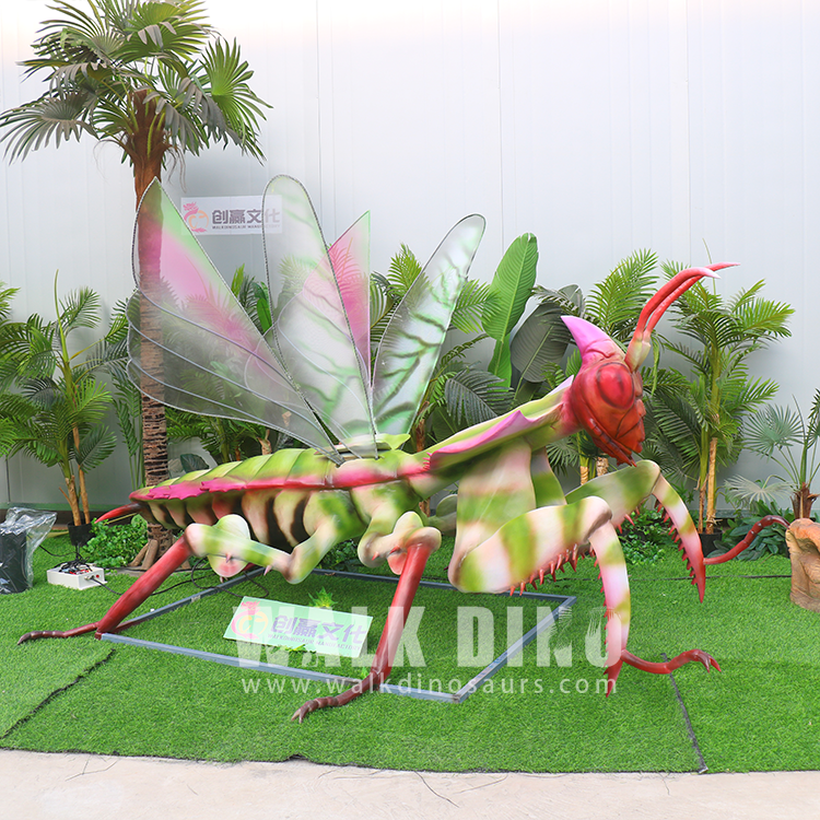 Life Size Artificial Animal Animatronic Robot Animal Kingdom Zoo Decoration Devils Flower Mantis Insect