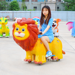 Lion Shape Electric Riding Cars For Kids To Drive Coin Operated Car Kids Ride On Dinosaur