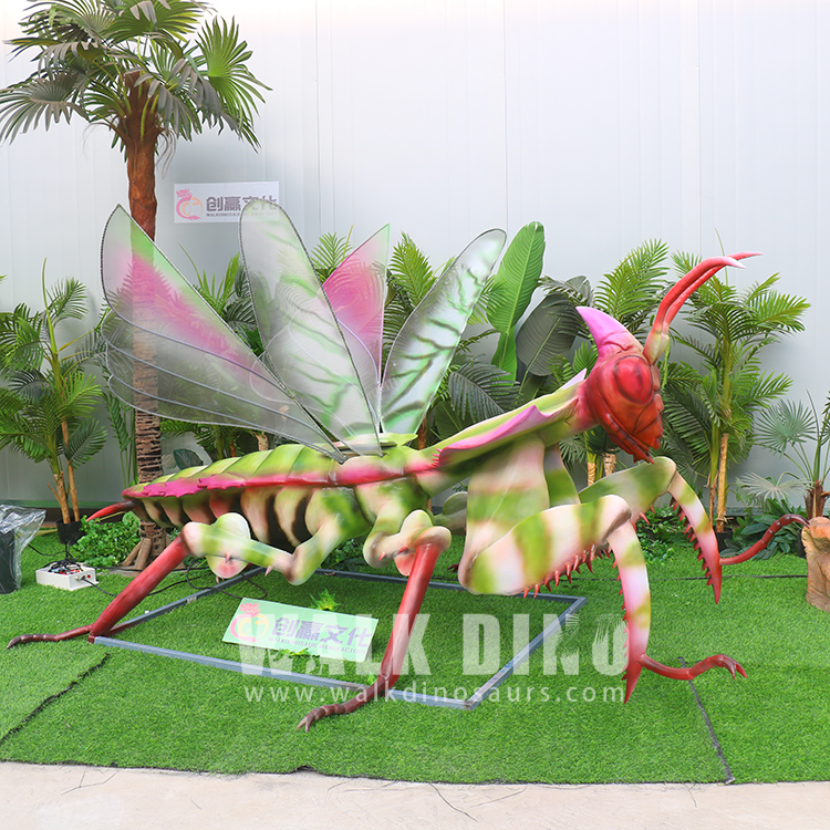 Life Size Artificial Animal Animatronic Robot Animal Kingdom Zoo Decoration Devils Flower Mantis Insect