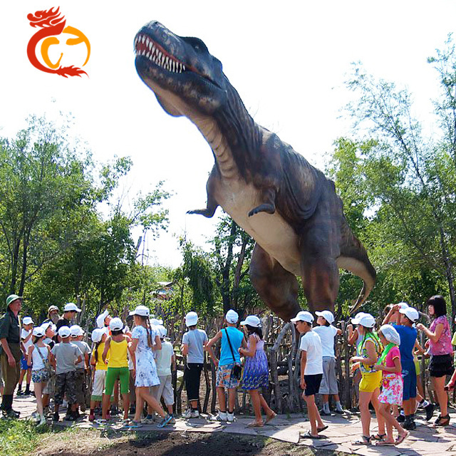 Dino Park Giant Mechanised Walking With Movable Real Size Animatronic Garden Dinosaur Statue Life Size Model For Playground