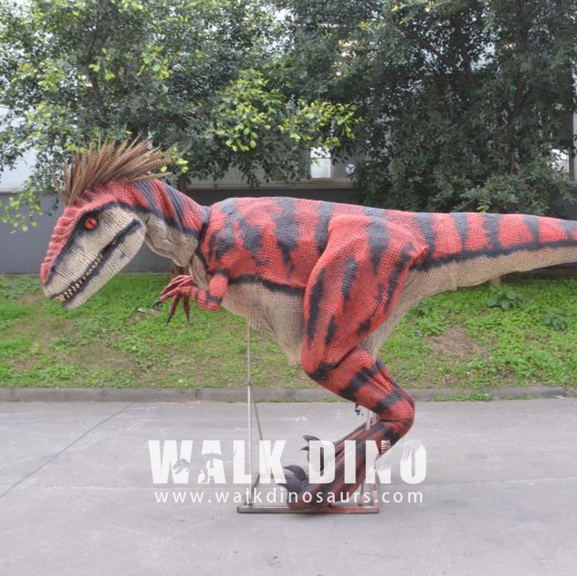 Amusement Park Velociraptor High Quality Artificial Raptor Adult Walking Real Animatronic Realistic Dinosaur Costume For Sale