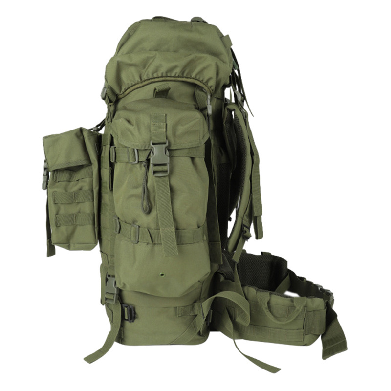 Outdoor Camping Bagpack Multifunctional Nylon Back Pack 70 L Green Hiking Bags Tactical Backpack