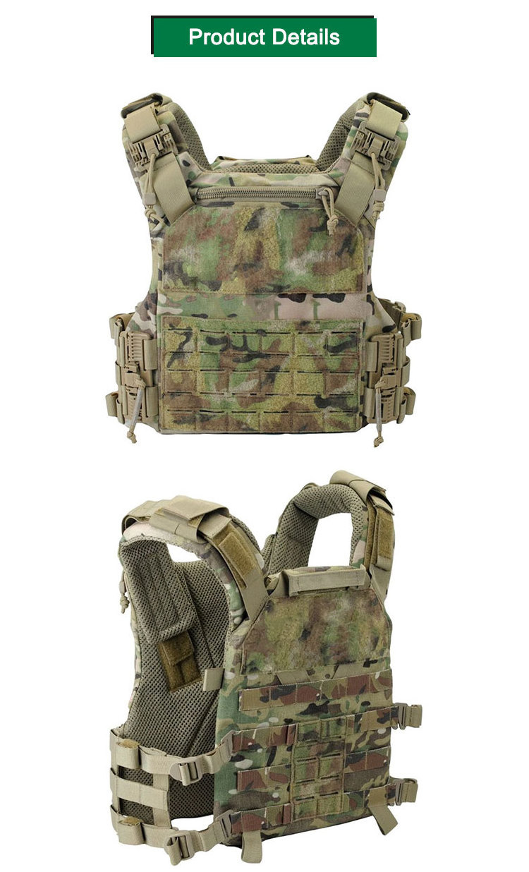 Custom Vest Tactical Camo Oxford Fabric Security Plate Carrier Tactical Vest