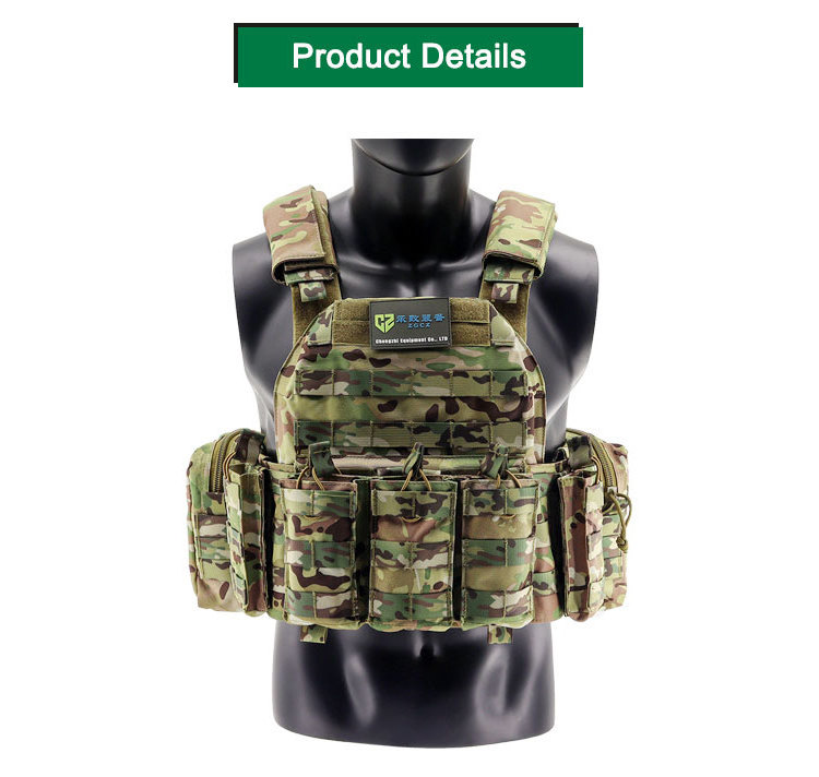 Chengzhi Tactical Equipment Camouflage Multicam Nylon Vest Combat Gear Plate Carrier Tactical Vest