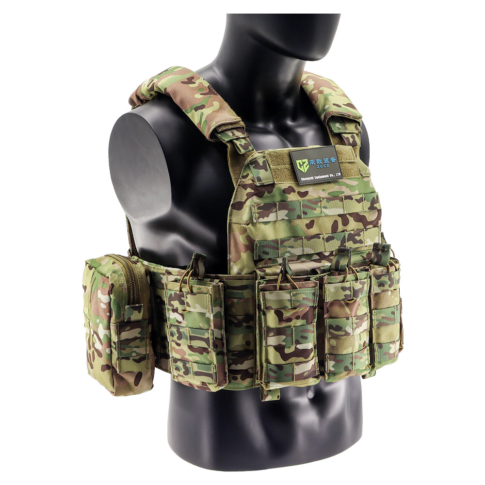 Chengzhi Tactical Equipment Camouflage Multicam Nylon Vest Combat Gear Plate Carrier Tactical Vest