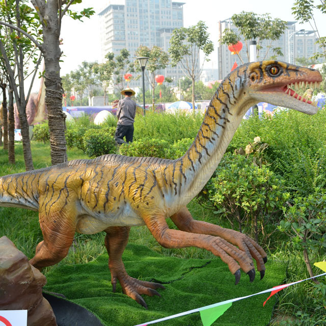 museum exhibits Leaellynasaura real fantastic animatronic dinosaur,playground children play equipment