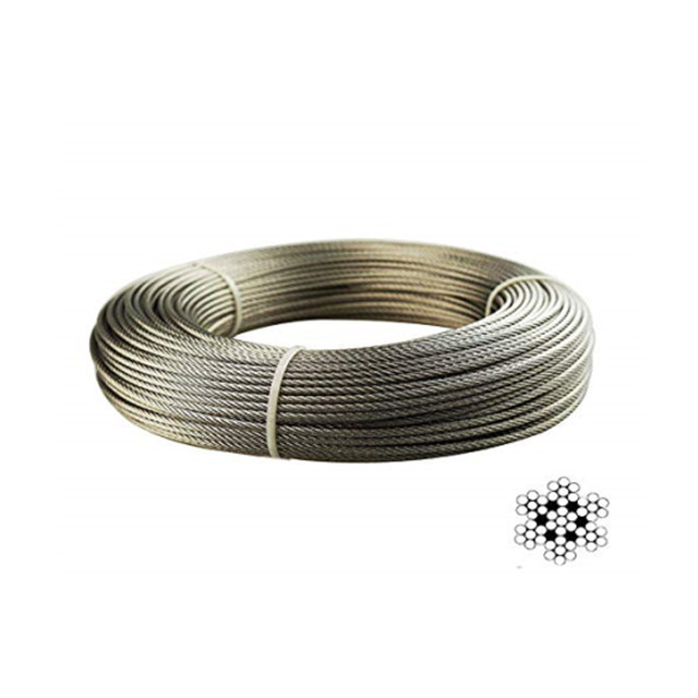 cable de acero inoxidable 1X7 1x19 7x7 7x19 1.5mm 304 316 316L Stainless Steel Cable Wire Rope