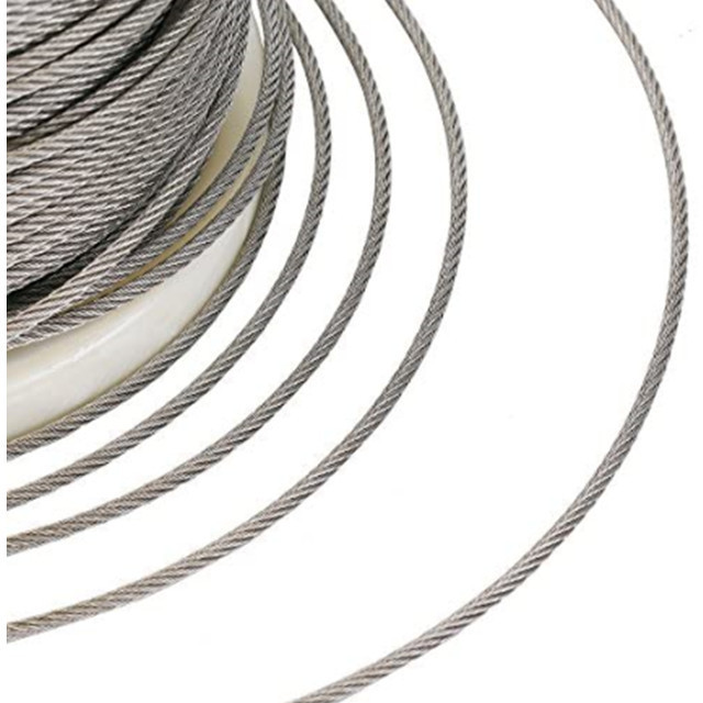 cable de acero inoxidable 1X7 1x19 7x7 7x19 1.5mm 304 316 316L Stainless Steel Cable Wire Rope