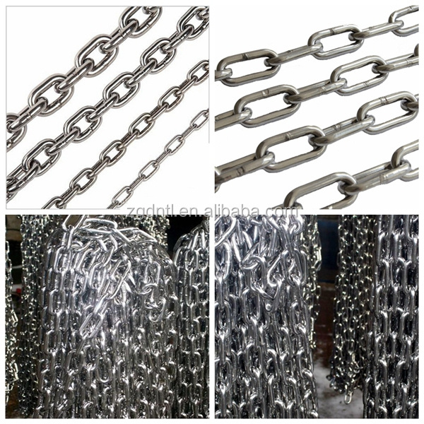 AISI 316 Stainless Steel Korean Standard Short Link Welded Chain with dia 6mm 8mm