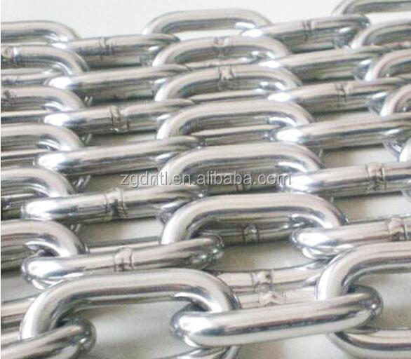 AISI 316 Stainless Steel Korean Standard Short Link Welded Chain with dia 6mm 8mm