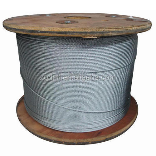 316 Stainless Steel Cable 7x7 with 3.2mm Diameter 2000m Reel Aircraft Cordage for Deck Rigging Railing Hardware