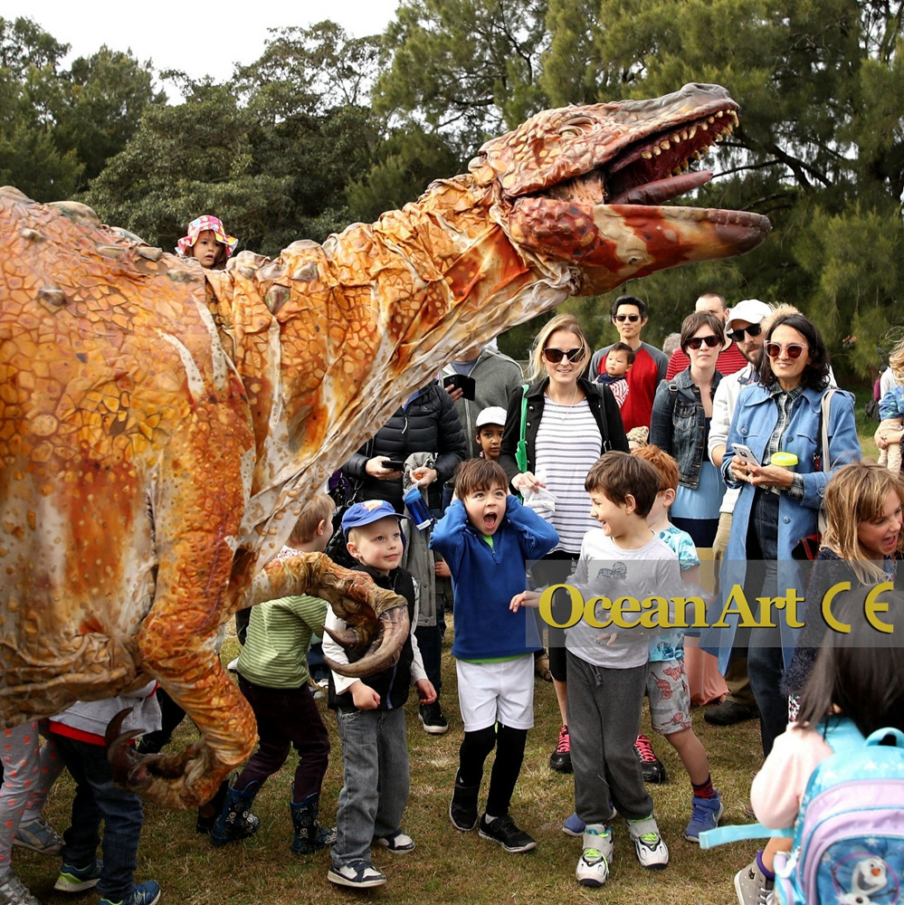 Lifelike Adult Dinosaur Walking Costume Realistic Animatronic T Rex Dinosaur Costume For Sale