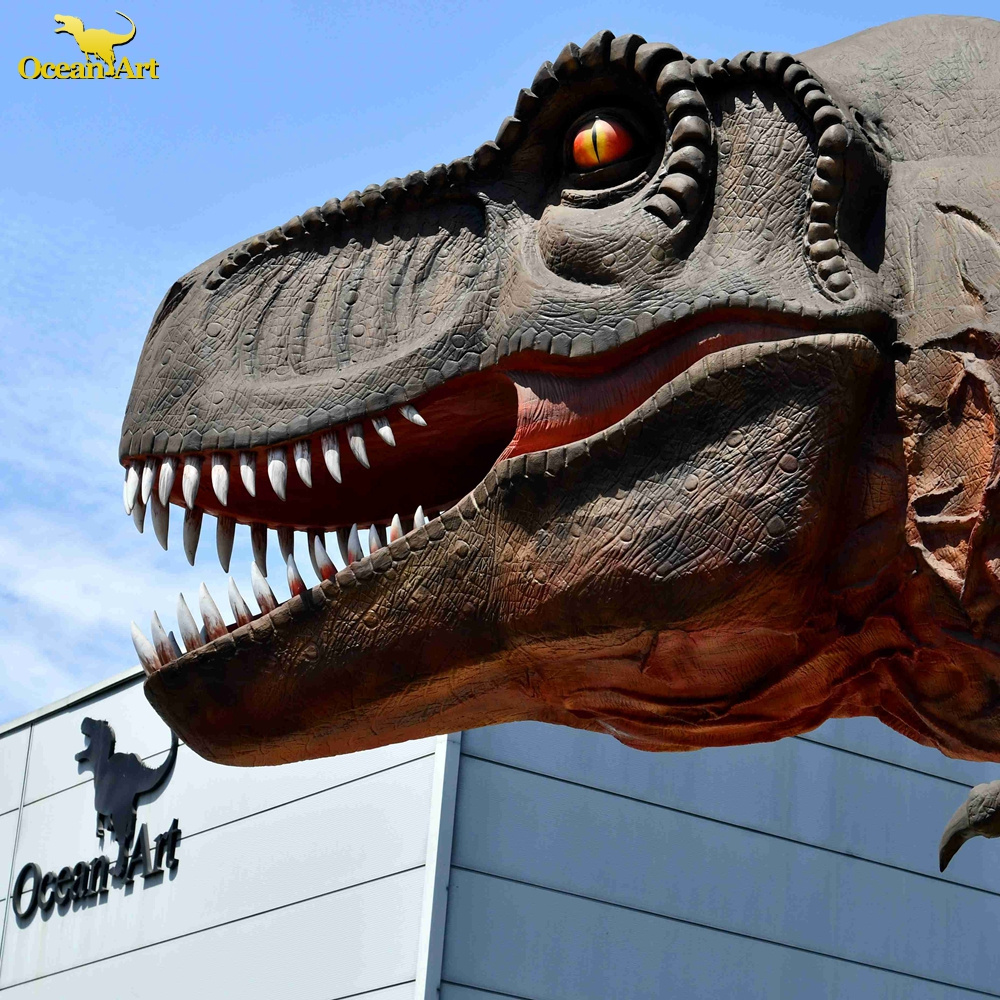 Amusement park equipment mechanical dinosaur real size robotic t-rex for museum