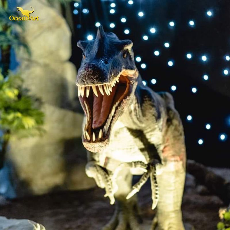 Realistic Robotic Life Size Animatronic Dinosaur For Museum