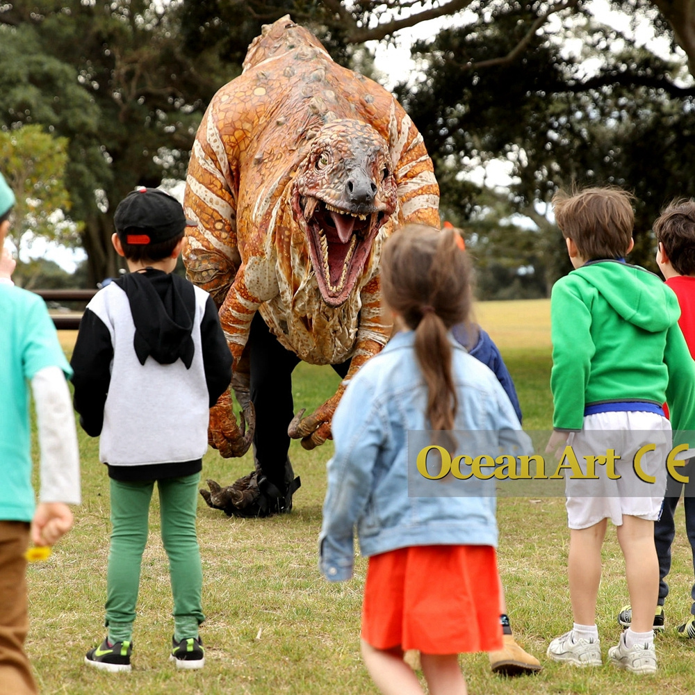 Lifelike Adult Dinosaur Walking Costume Realistic Animatronic T Rex Dinosaur Costume For Sale