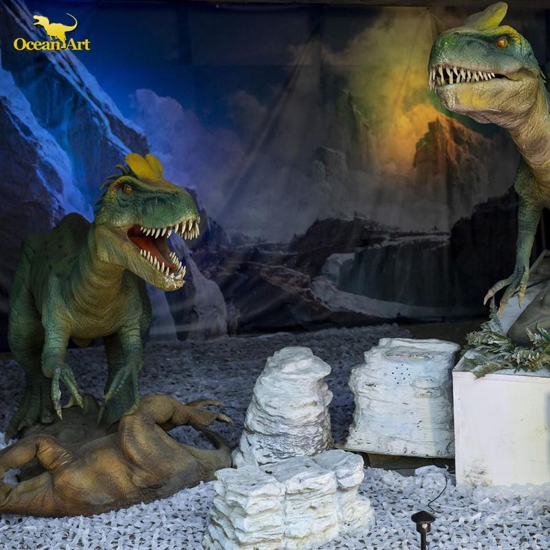 Realistic Robotic Life Size Animatronic Dinosaur For Museum