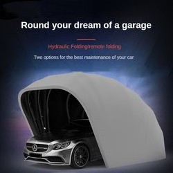 Super Sturdy Portable Lockable Carport Retractable Folding Car Garage Tent  Automatic Awning Rainproof Outdoor Car Cover