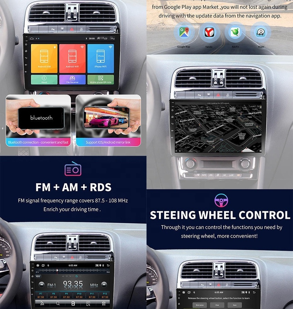 Good Selling 10 Inch MP3 / MP4 Players Professional LCD Dashboard Car Screen