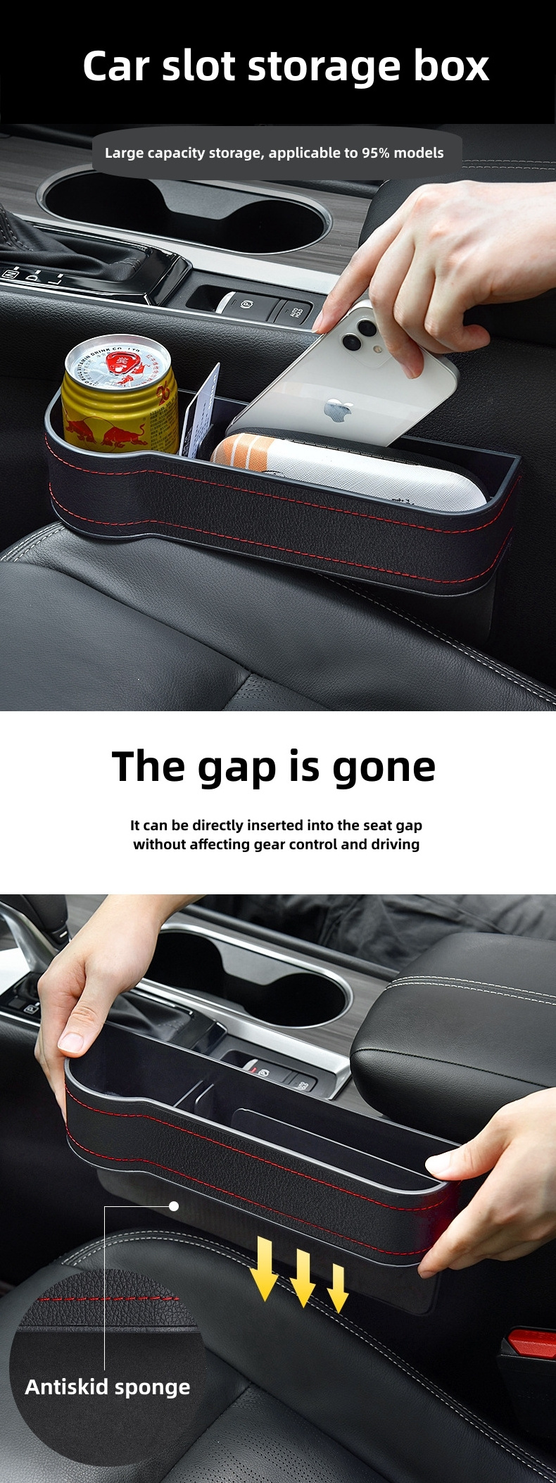 drop stop car seat gap filler for storage bags car seat gap filler organizer car seat gap filler holster blocker