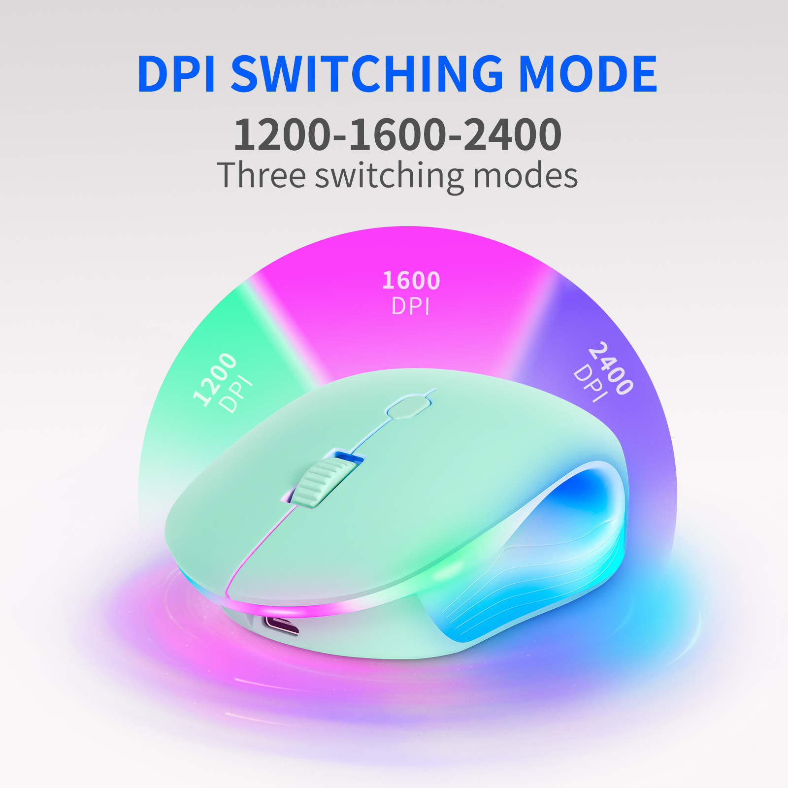 High Quality RGB Mute Mouse 2.4GHz Wireless Ergonomic Extra long standby lovely mouse For Gift