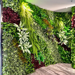 Indoor Wall Hanging Decoration Faux Leaves Synthetic Grass Backdrop Nontoxic Artificial Green Wall Plant landscaping decoration