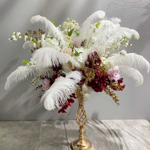 Artificial New Feather Ball  For Wedding Birthday Table Centerpiece Party Decor