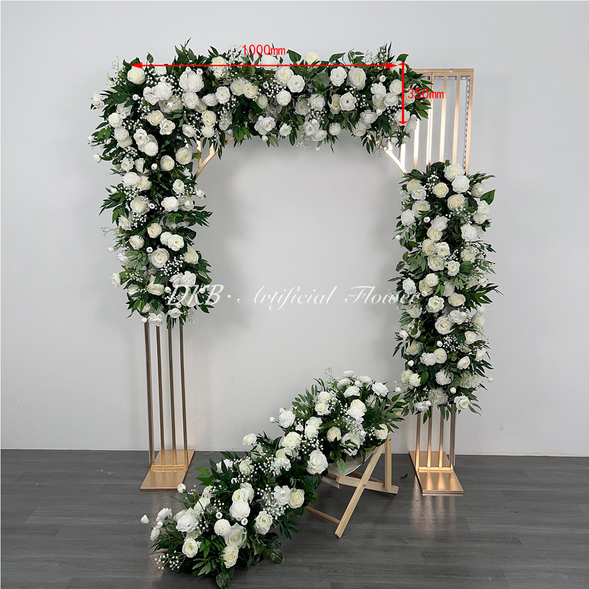 New Design Hot Selling Artificial Flower Rose White Floral Runner Aisle Wedding Centerpieces and Table Decoration Floral Runner