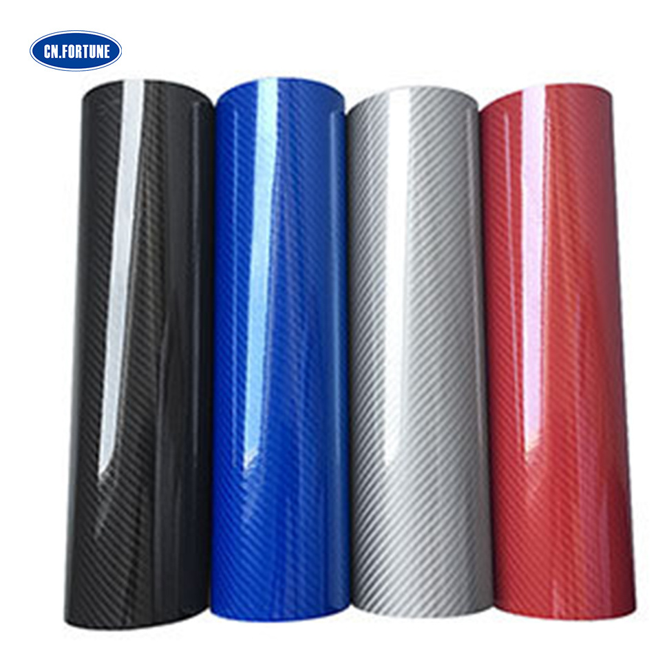 1.52x18m Super Glossy 4D/5D/6D Carbon Fiber PVC Air Free Bubble Roof Mirror Interior Decoration Auto Wrap Car Sticker Vinyl Film