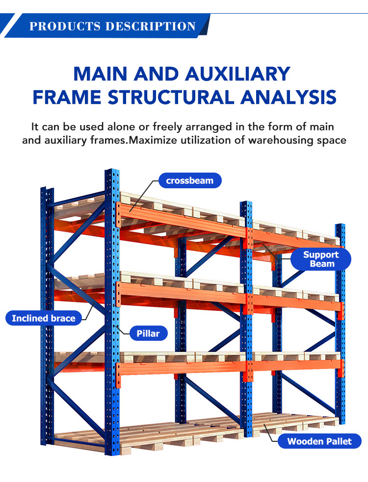 industrial heavy duty storage shelves systems metal rack Stacking units warehouse pallet racking